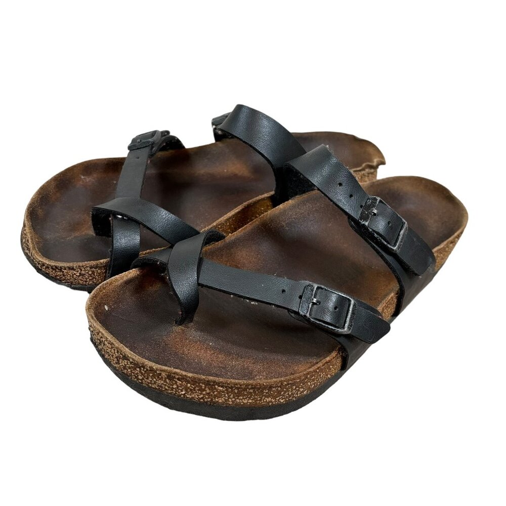 Birkenstock Mayari Black Leather Sandals
